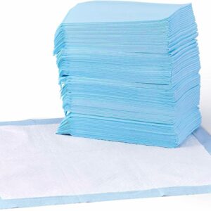 Basics Dog and Puppy Training Pads, Leakproof, 5-Layer Design with Quick-Dry Surface, Regular, Pack of 50, Blue