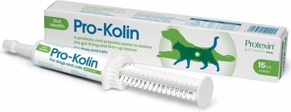 Protexin - Pro-Kolin for dogs and cats - Probiotic paste to support the gut 15ml + Syringe
