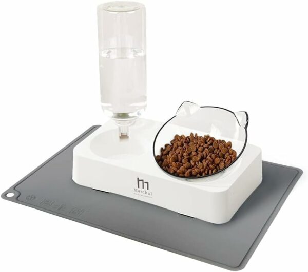 Marchul Cat Bowls with Mat