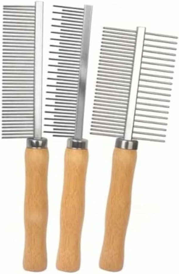 TopMed ETS Set of 3 Stainless Steel Pet Hair Comb